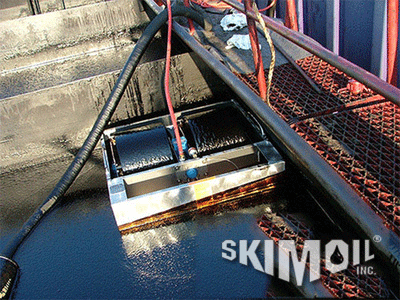 Drum Skimmer installed and operating